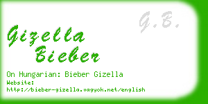 gizella bieber business card